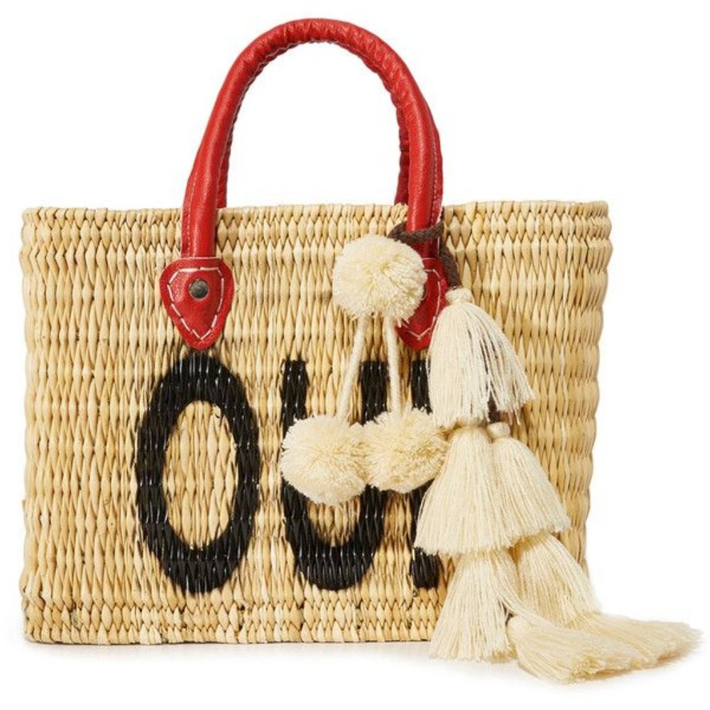 MISA Los Angeles OUI basket woven bag